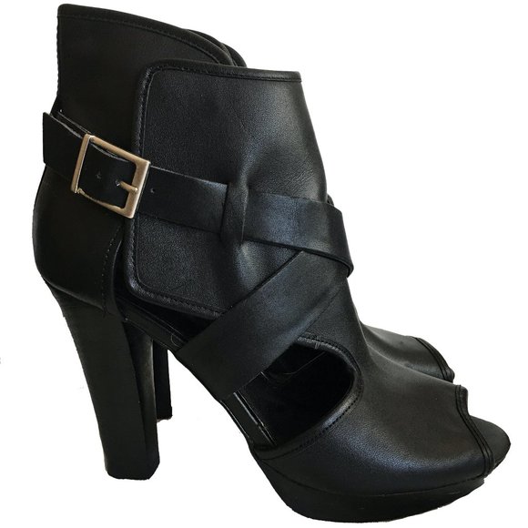 Kelsi Dagger Marcelle Booties Open Toe Heels - Picture 1 of 8